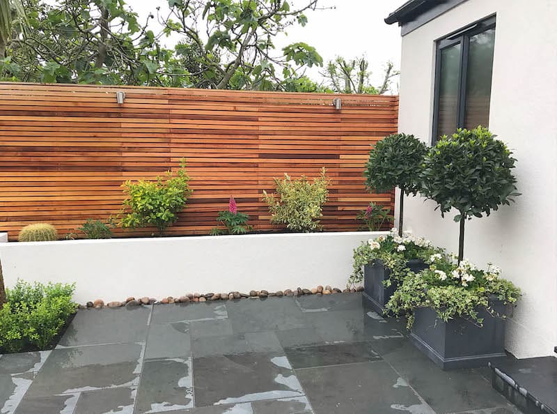 Drainage, simple planting and planters