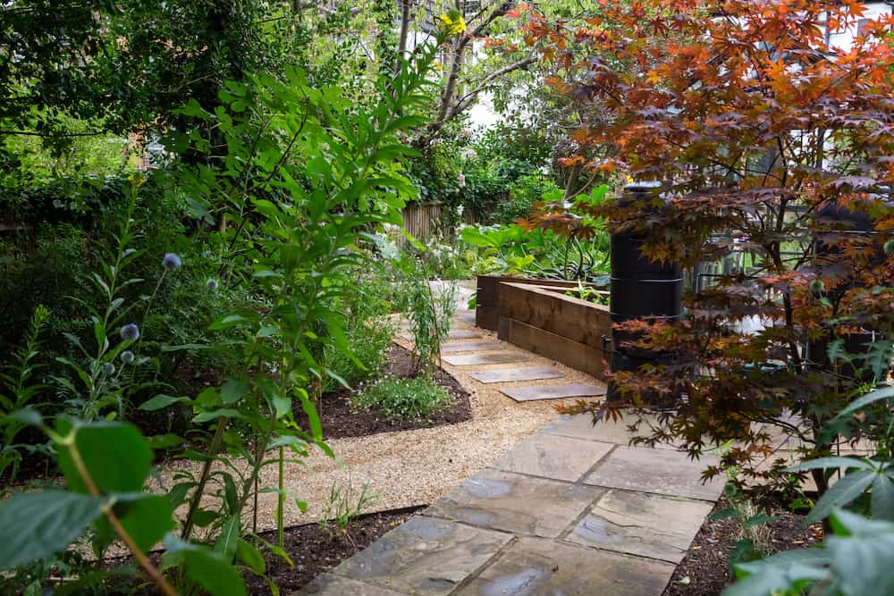 long back garden highgate pathway installation