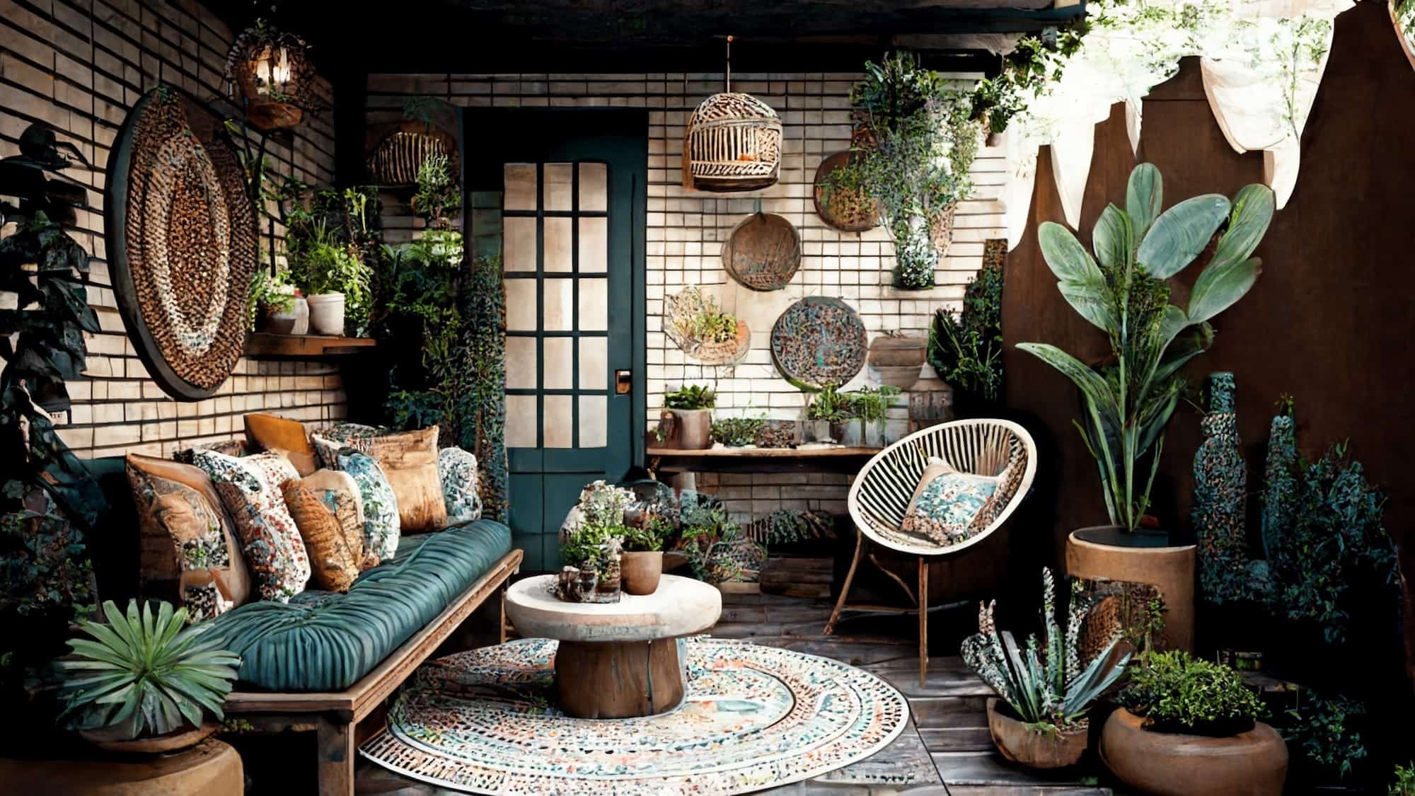 Bohemian garden style image