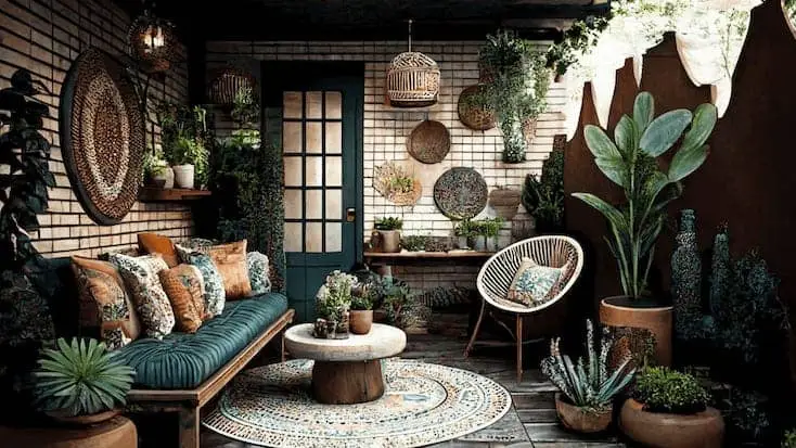 Bohemian garden styles picture