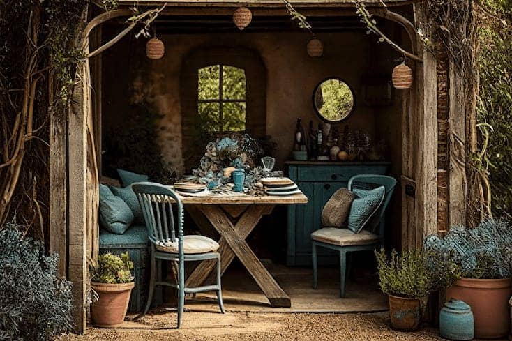 Rustic garden styles picture