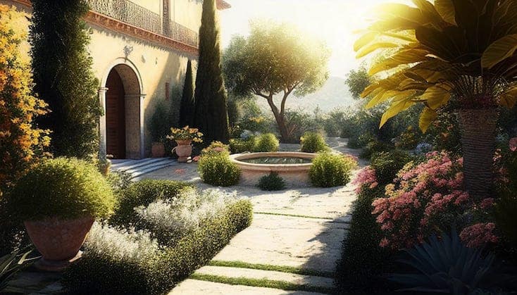 mediterranean garden styles picture